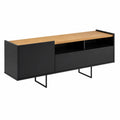 TV-Schrank MDF Schwarz und Natur 160x40x50 cm