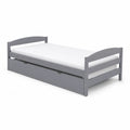 Einzelbett mit Schublade 200x90cm Grau Kiefernholz