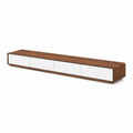 TV-Schrank Holzoptik Weiß 240x40x30cm mit 4 Fächern