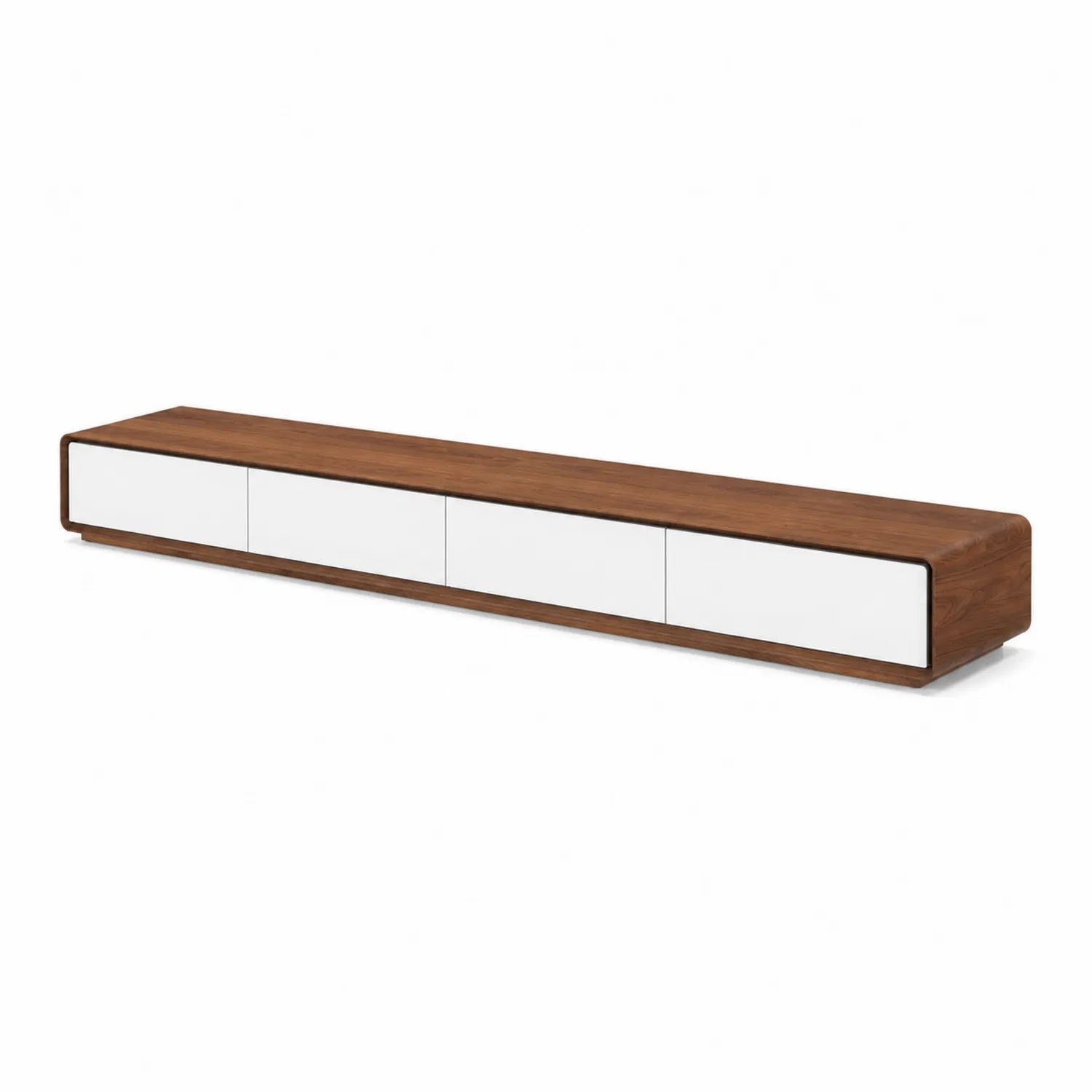 TV-Schrank Holzoptik Weiß 240x40x30cm mit 4 Fächern