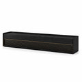 TV-Lowboard Schwarz Holzfurnier 200 cm
