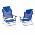 Klappstuhl-Set Blau Aluminium Textilene
