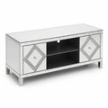 TV-Schrank aus Spiegelglas mit Glitzerelementen, 120x40x50 cm