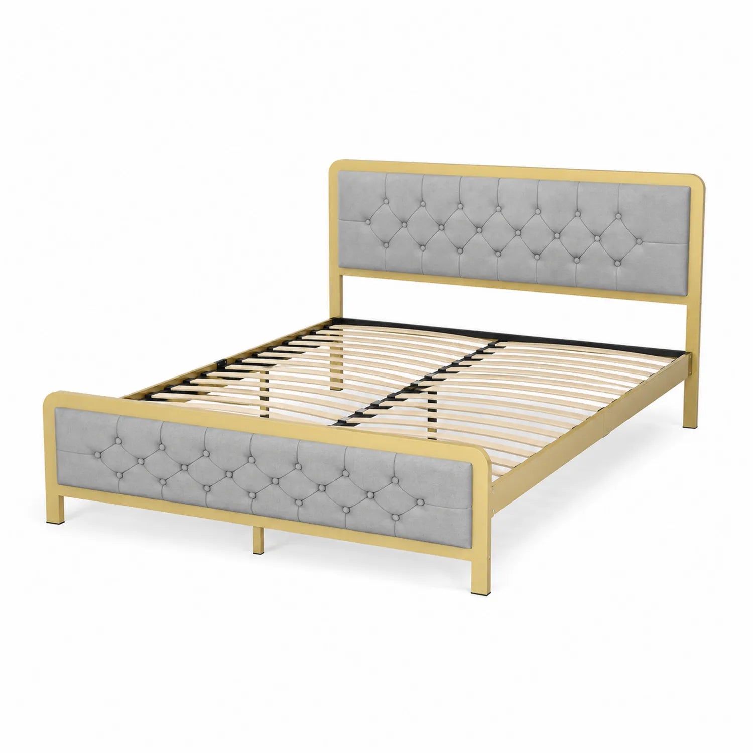 Polsterbett Doppelbett Metallrahmen 200 x 160 cm