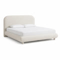 Doppelbett Stoff Beige 180x200 cm