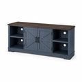 TV-Schrank Holz Blau 152x40x60cm mit Regalen