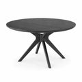 Runder Tisch aus Holz Schwarz 120 cm