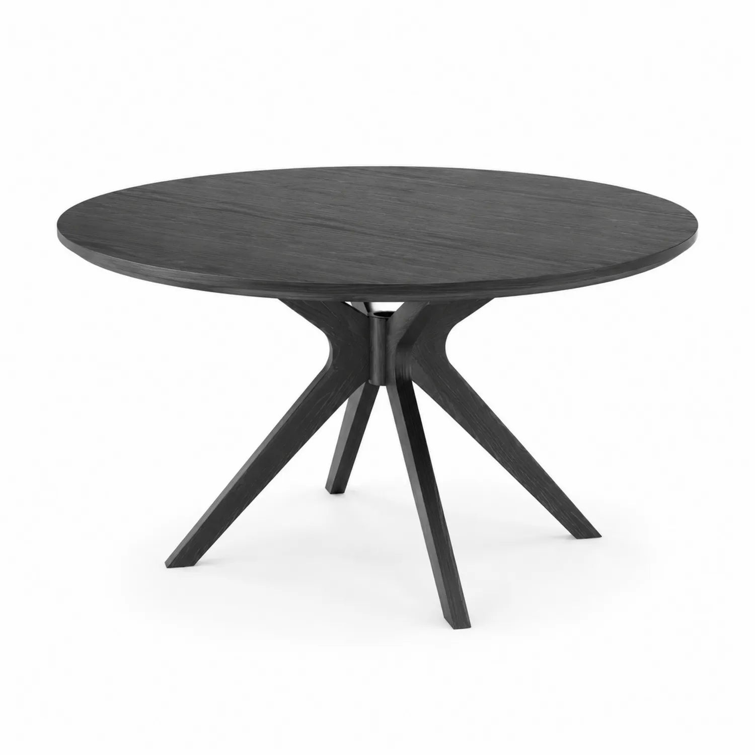 Runder Tisch aus Holz Schwarz 120 cm